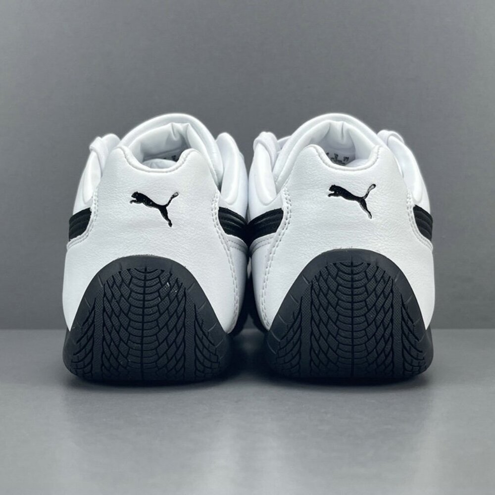 Puma Black And White Leather Racing Sneakers - Picture 2 of 11